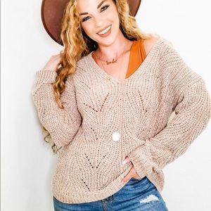 SOLD ELSEWHERE Hem & thread chenille sweater